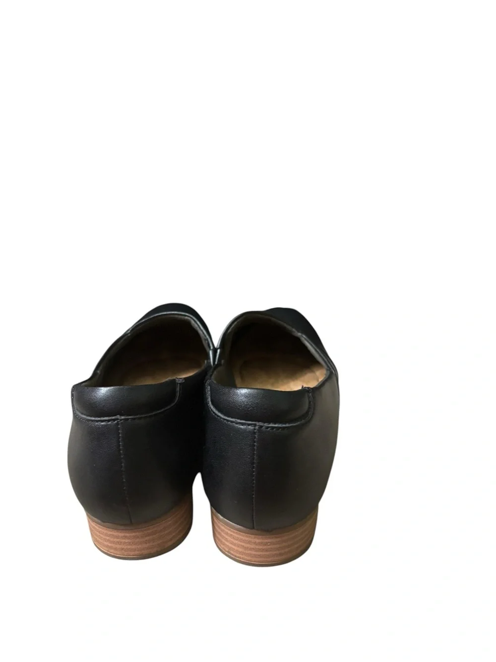 Clarks Collection Women's Juliet Palm Shoes Black Leather Size 8 Worn 1x